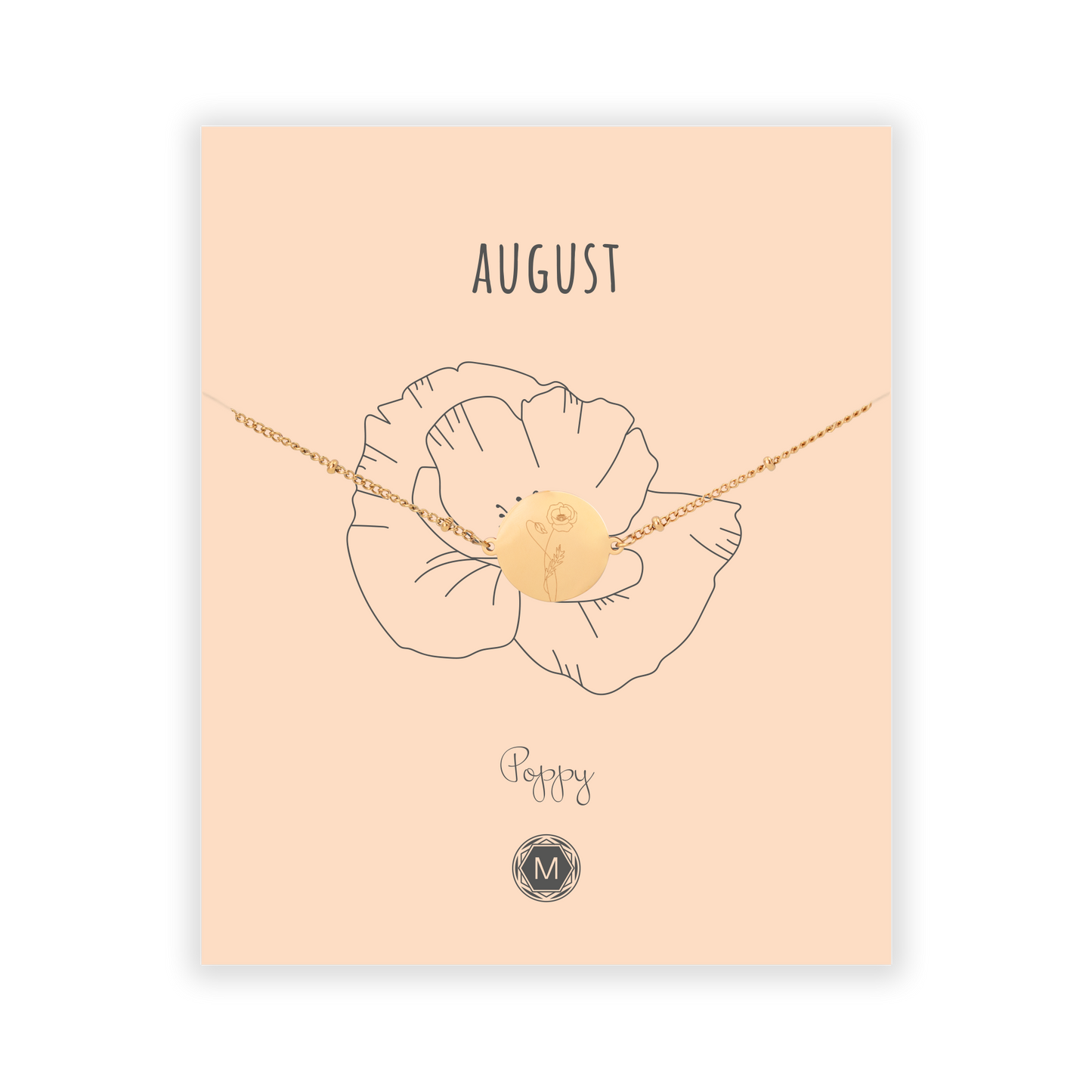 AUGUST POPPY Armband