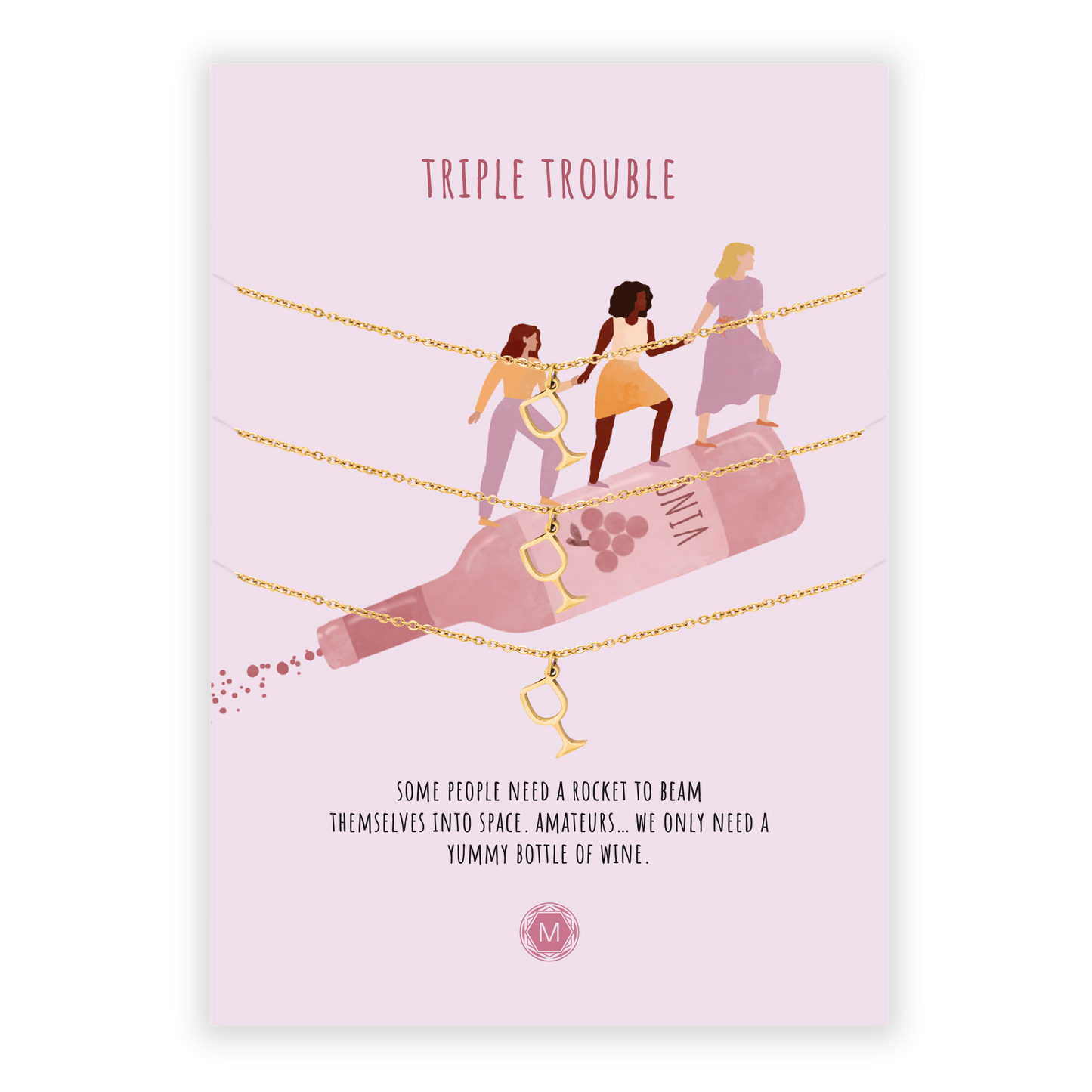 TRIPLE TROUBLE 3x Collier