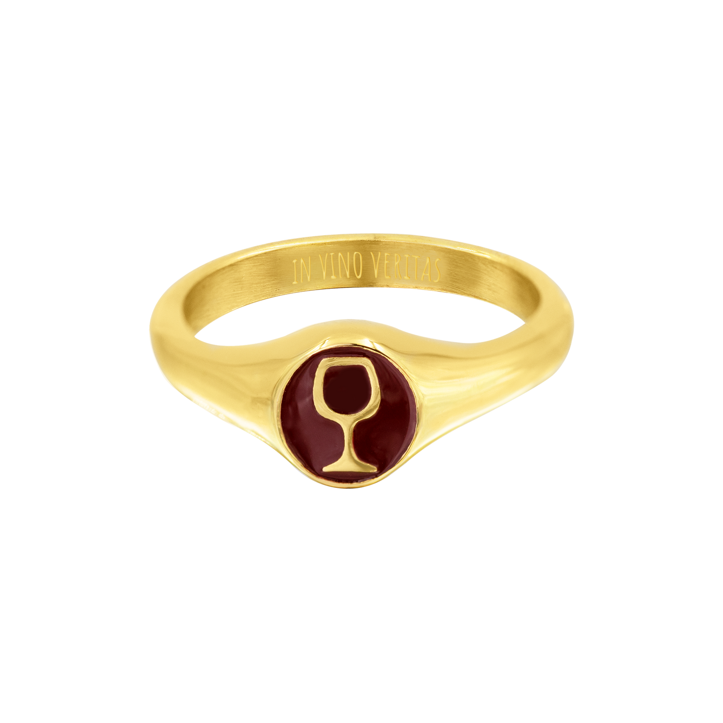 RED WINEGLASS Anneau Or