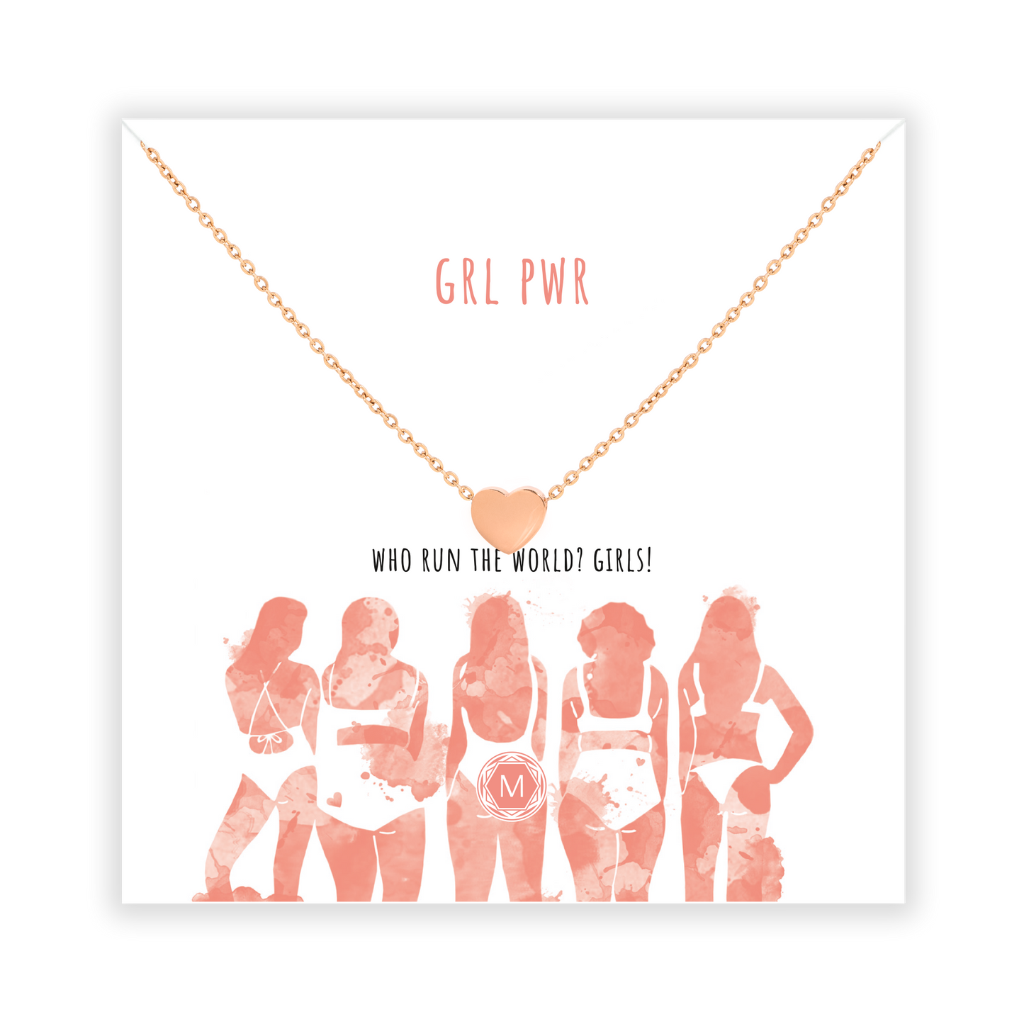 GRL PWR HEART Collier