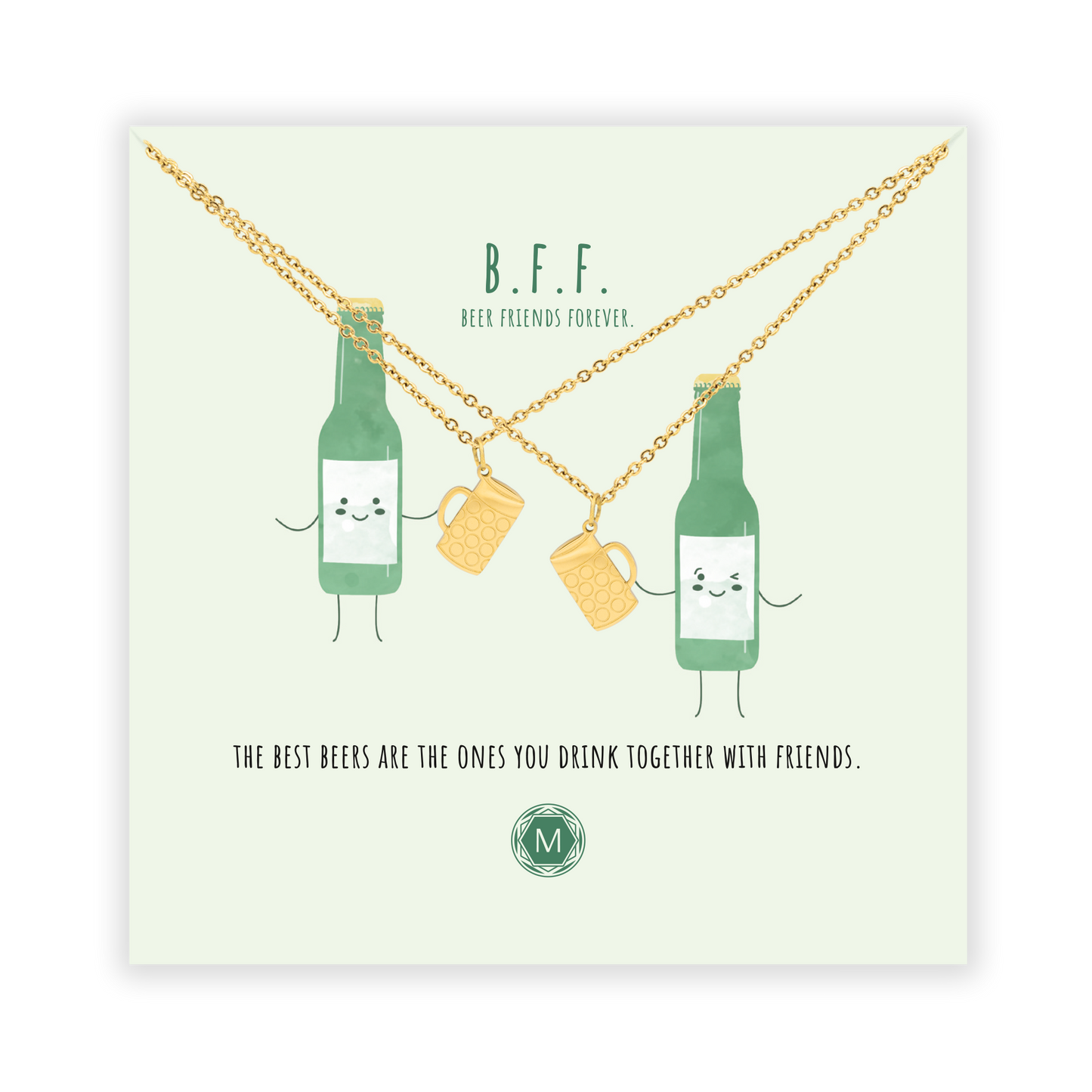 B.F.F. BEER FRIENDS FOREVER 2x Collier