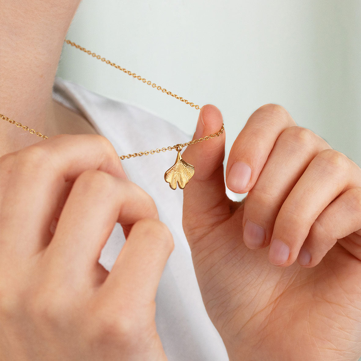GINKGO LEAF Collier