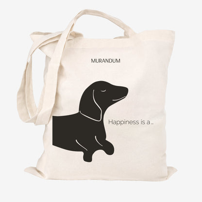 Sac en jute - Happiness is a wagging tail