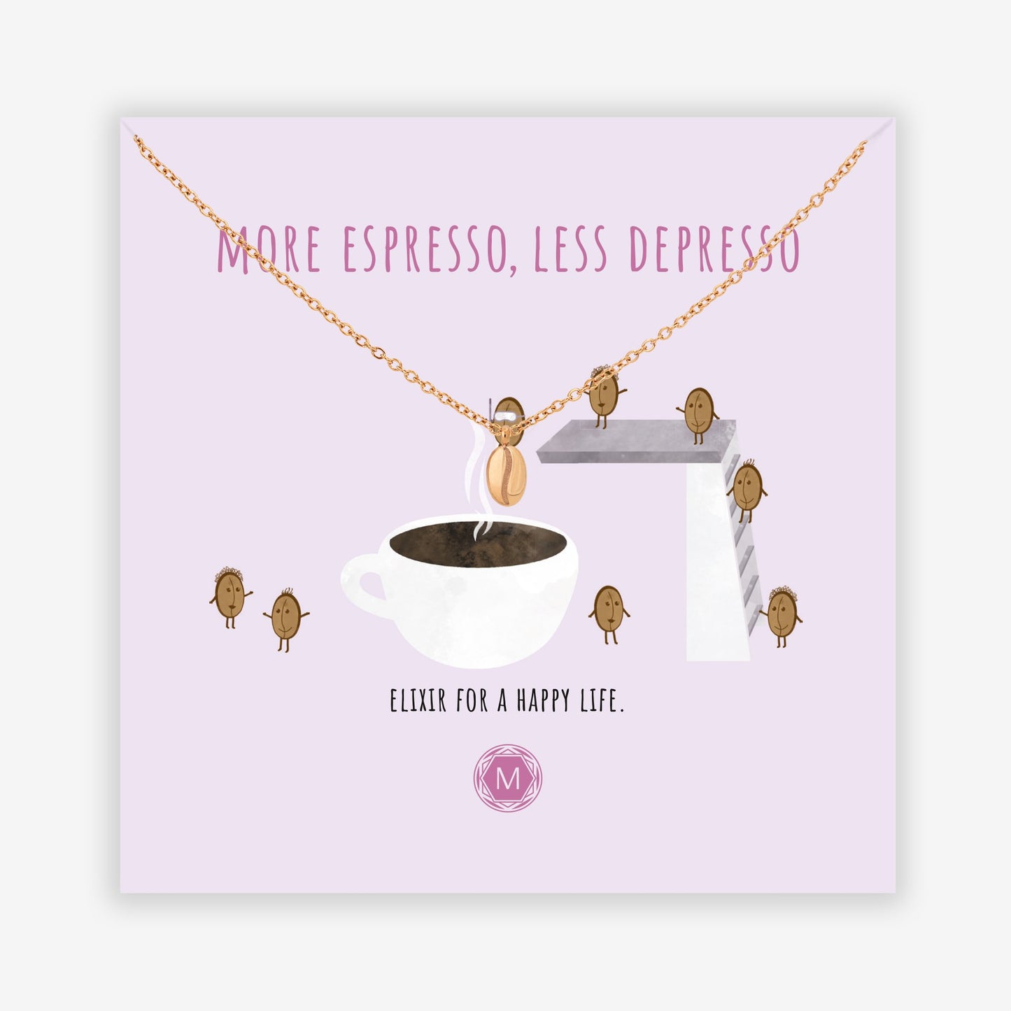 MORE ESPRESSO, LESS DEPRESSO Necklace