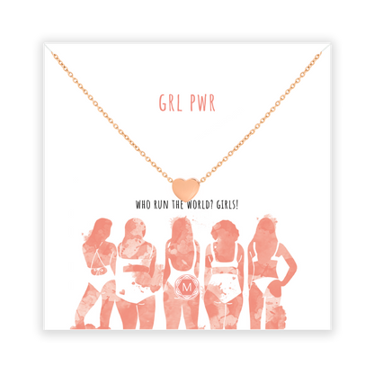 GRL PWR HEART Collier