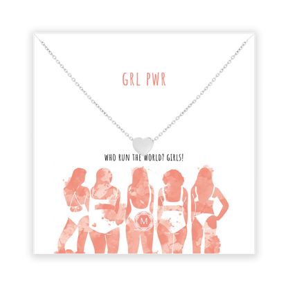 GRL PWR HEART Collier