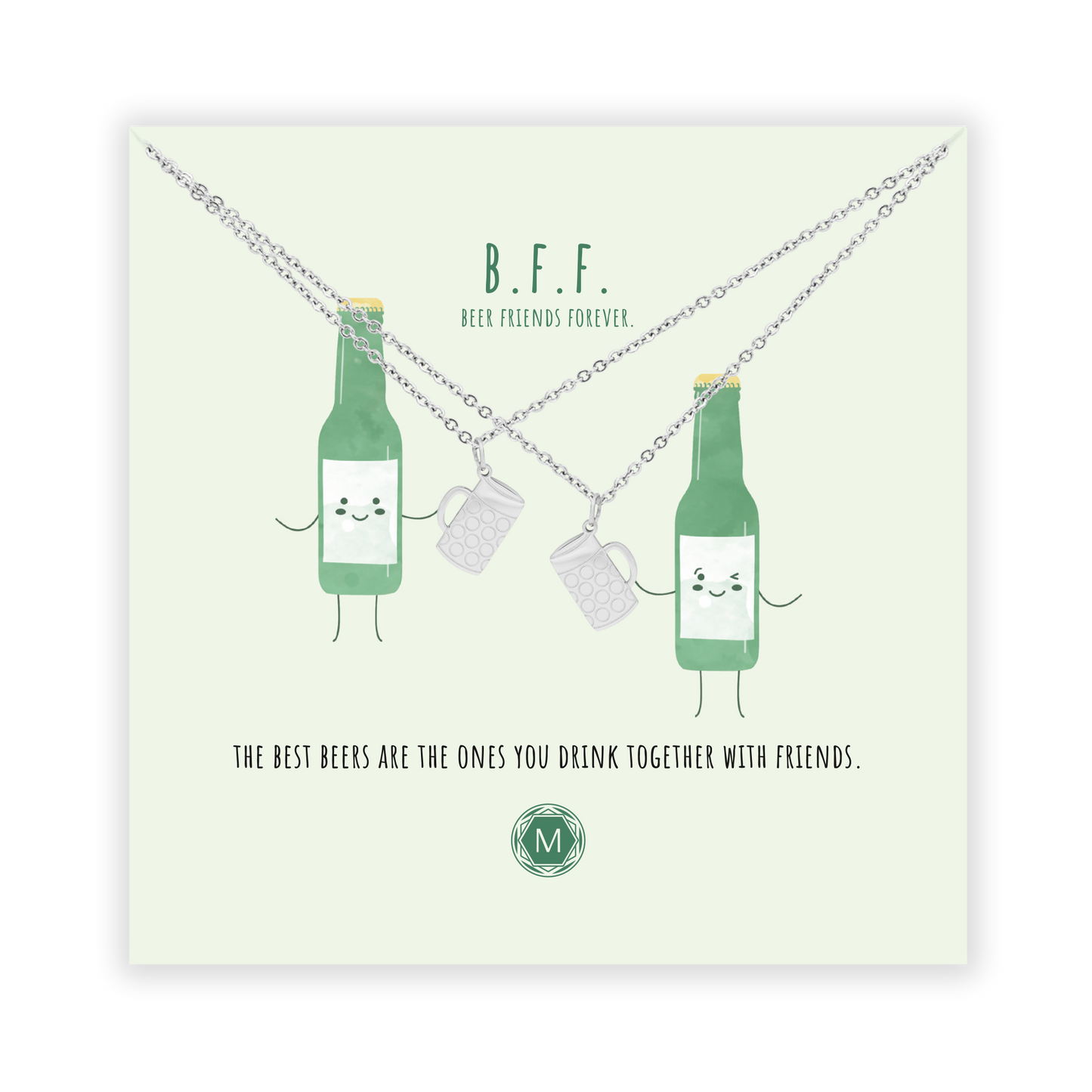 B.F.F. BEER FRIENDS FOREVER 2x Collier