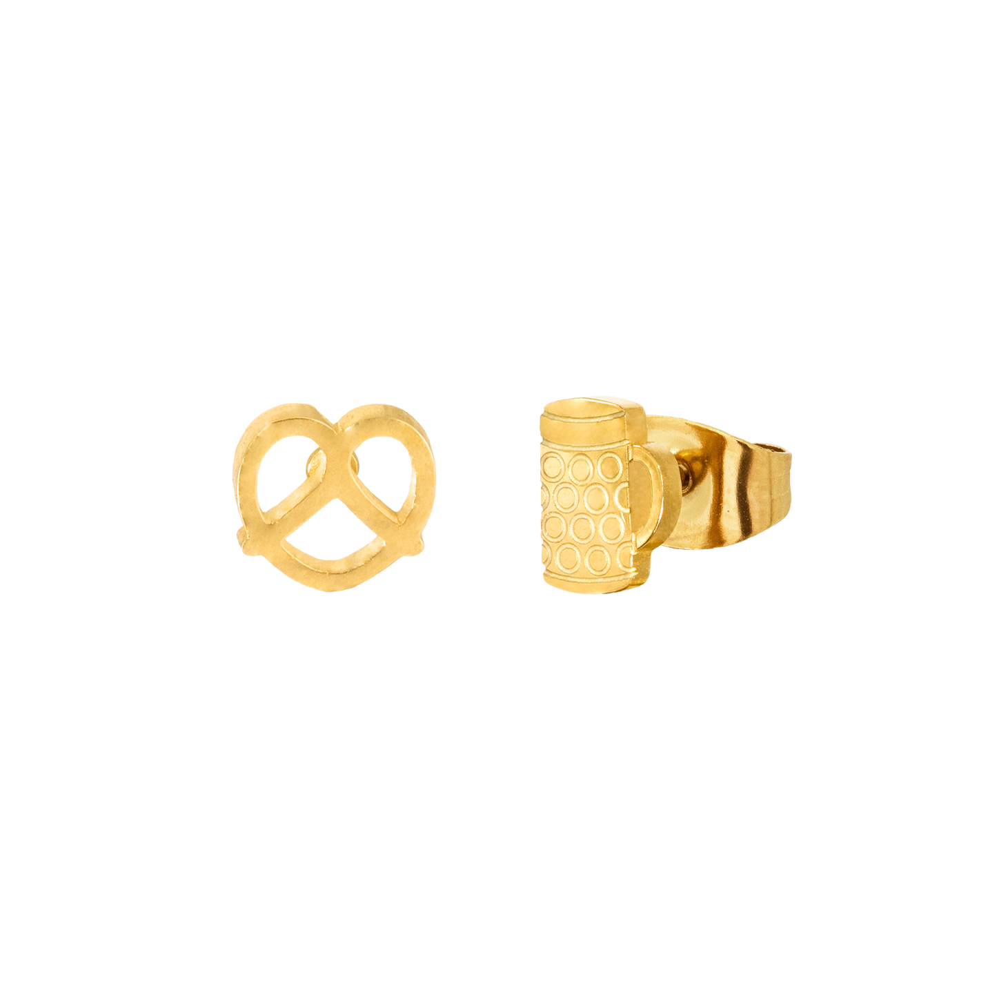 BEER AND PRETZEL Boucles d'Oreilles