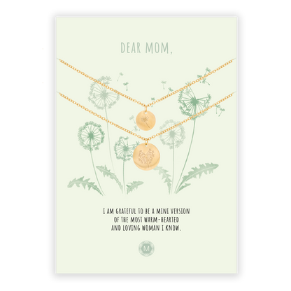 DEAR MOM (DANDELION) 2x Collier
